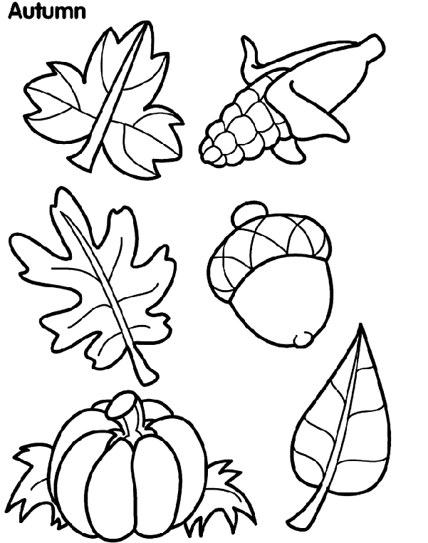 Autumn Pictures For Children To Colour