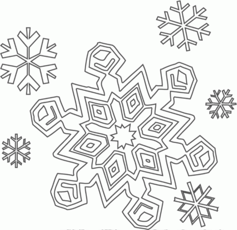Snowflake Winter Colouring Pages