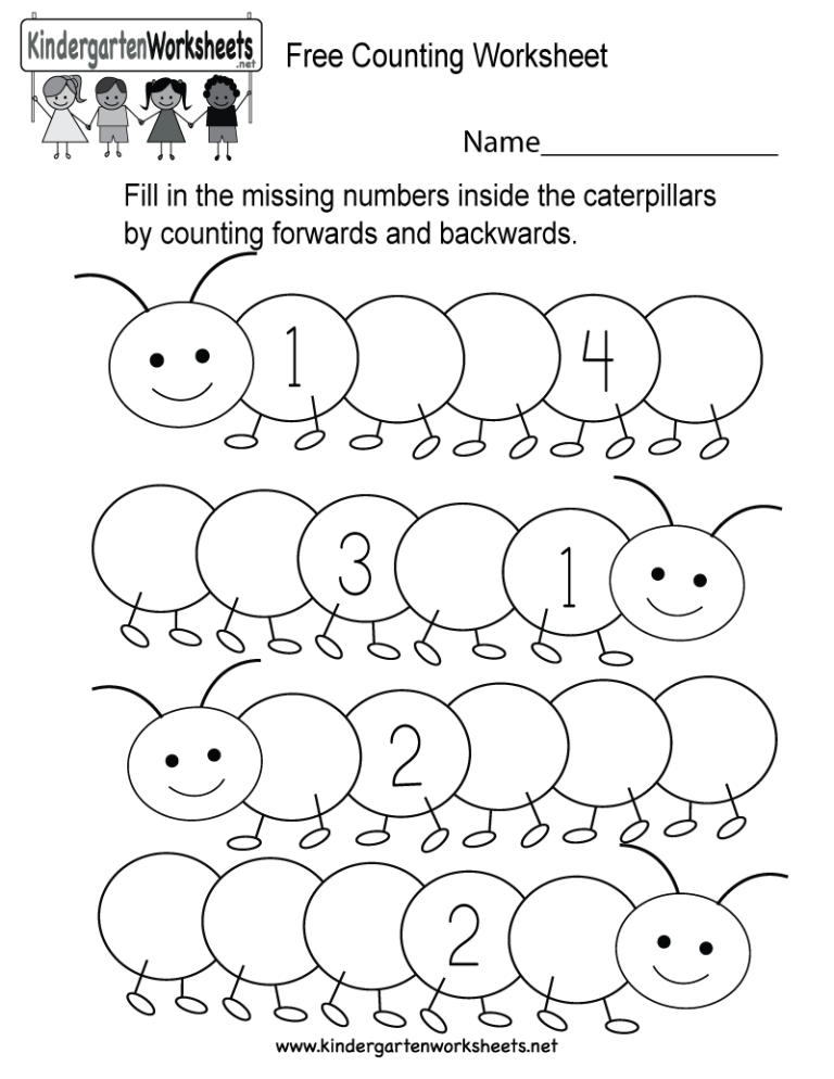 Free Printable Missing Number Worksheets For Kindergarten