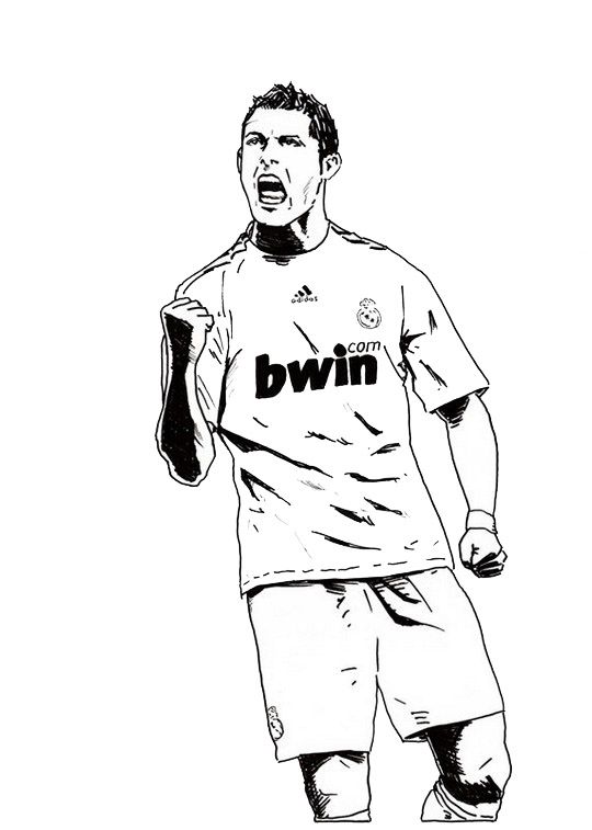 Face Ronaldo Coloring Pages