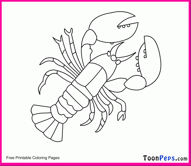 Free Printable Lobster Coloring Page