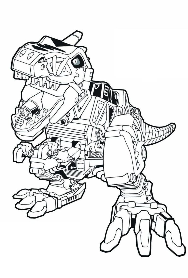 Red Power Rangers Dino Charge Coloring Pages
