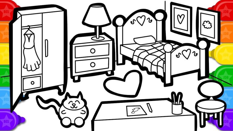 Furniture Bedroom Coloring Pages