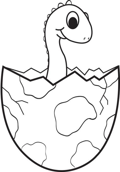 Cartoon Baby Dinosaur Coloring Pages