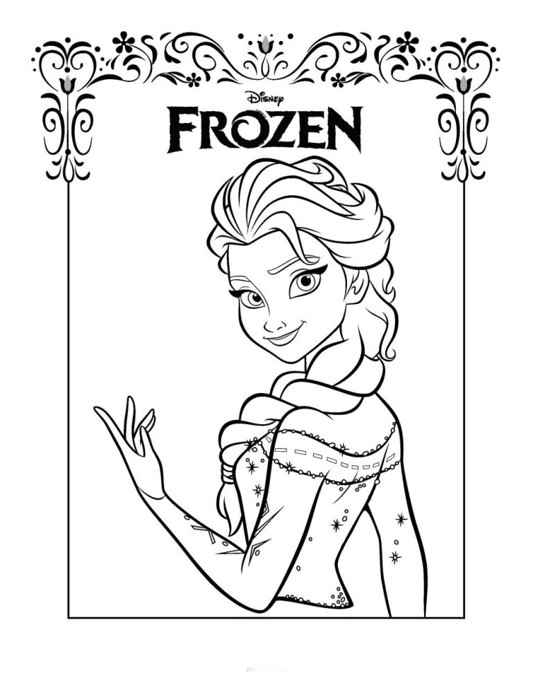 Elsa Frozen Coloring Picture
