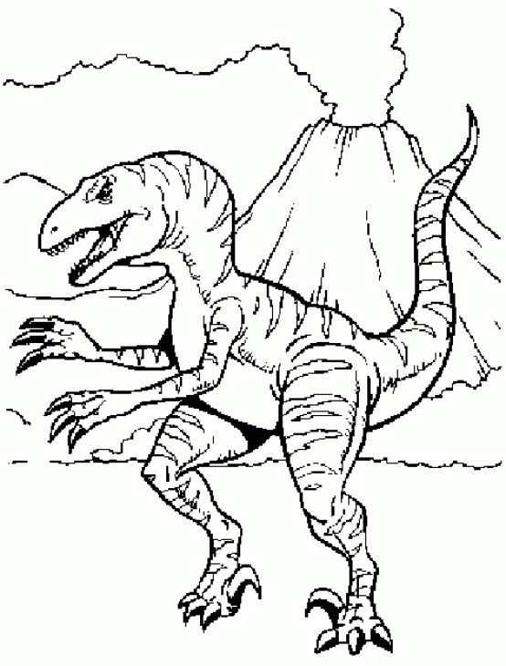 Jurassic World Raptor Coloring Pages
