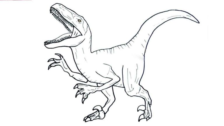 Baby Blue Raptor Coloring Pages