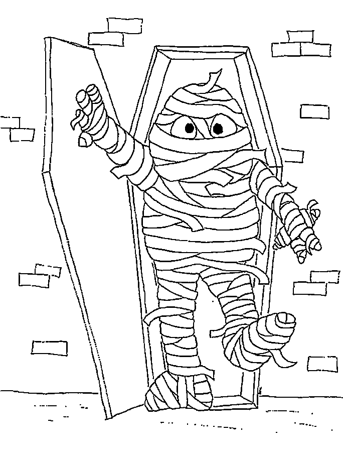 Mummy Coloring Pages To Print