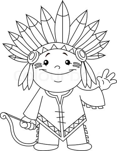 Indian Coloring Pages For Kids
