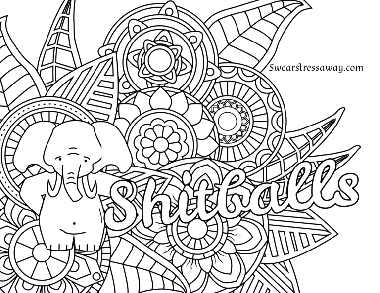 Curse Word Coloring Pages Free Printable