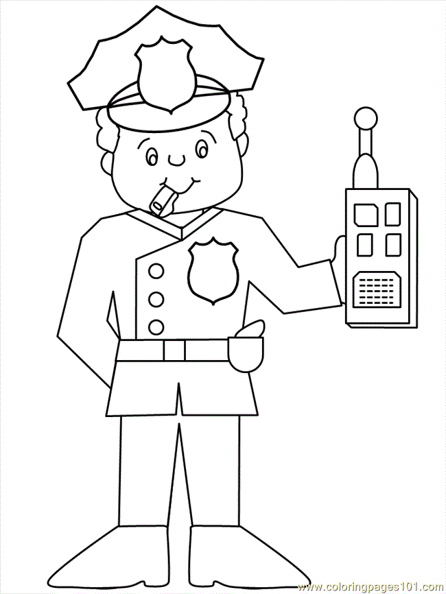 Free Policeman Coloring Pages