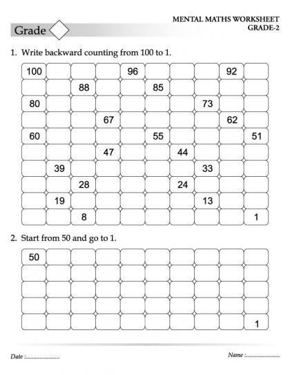 Grade 2 Number Words Worksheet 1-1000