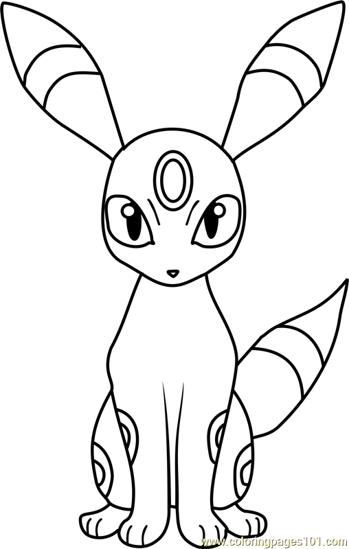 Umbreon Pokemon Coloring Pages Eevee