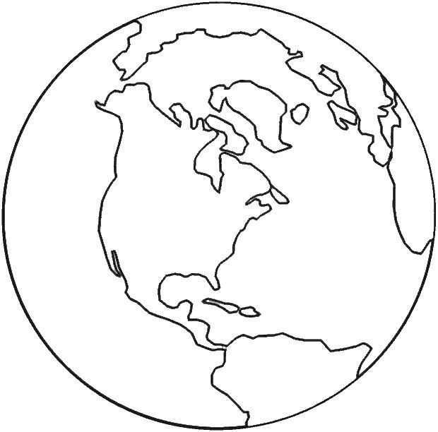 World Globe Coloring Page