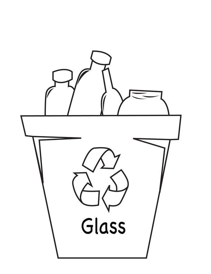 Kindergarten Recycling Coloring Pages