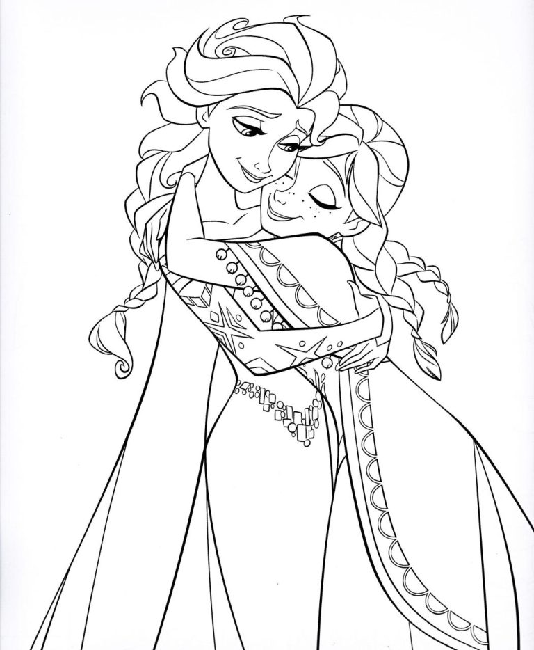 Printable Frozen Disney Princess Coloring Pages