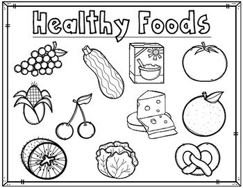 Healthy Eating Healthy Food Coloring Pages