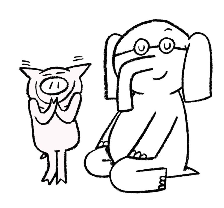 Printable Elephant And Piggie Coloring Pages