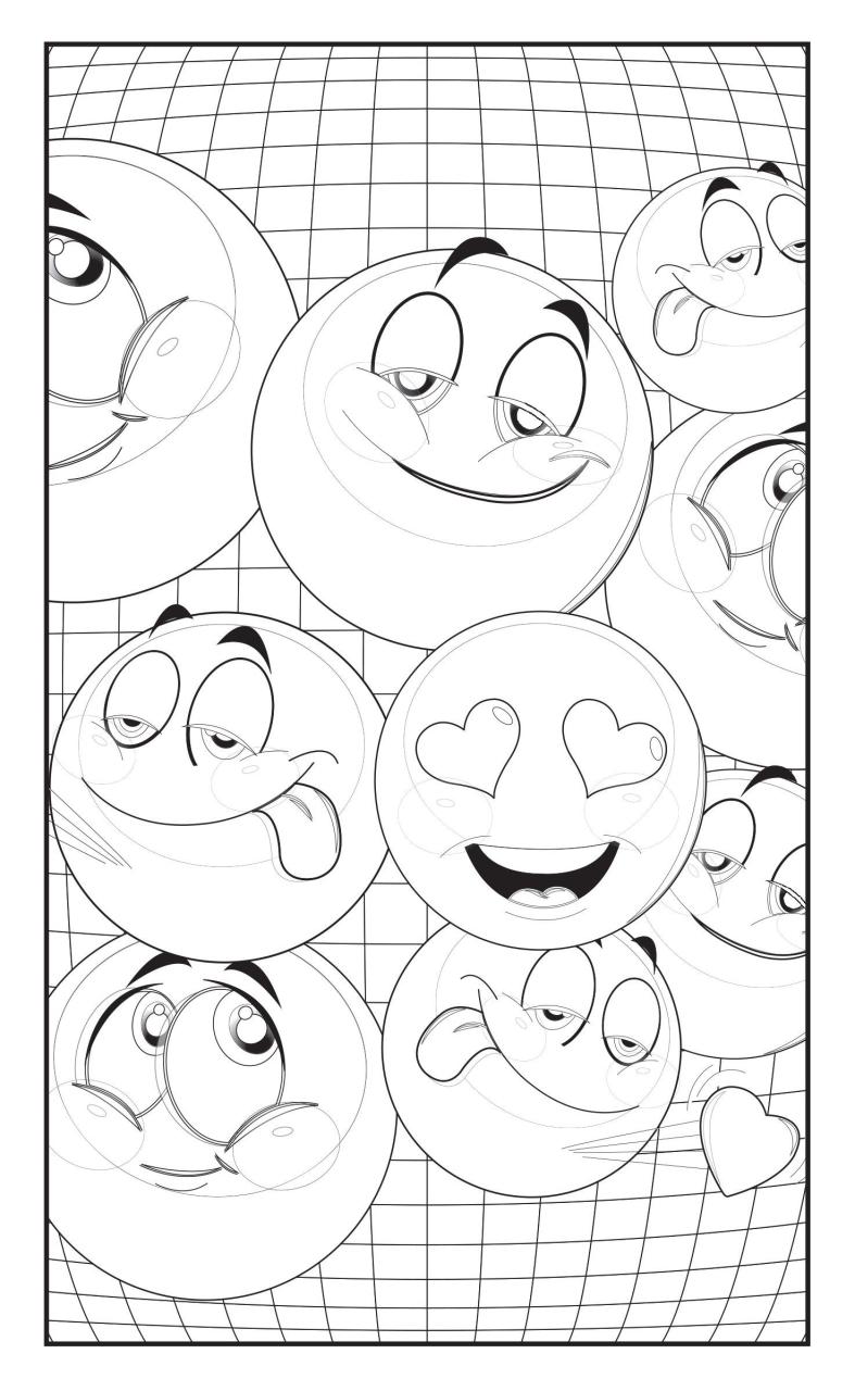 Full Size Emoji Movie Coloring Pages