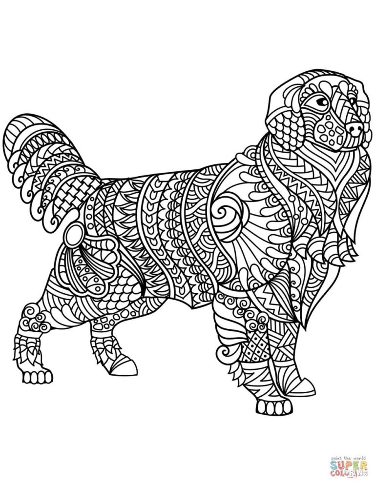Golden Retriever Coloring Pages Dog