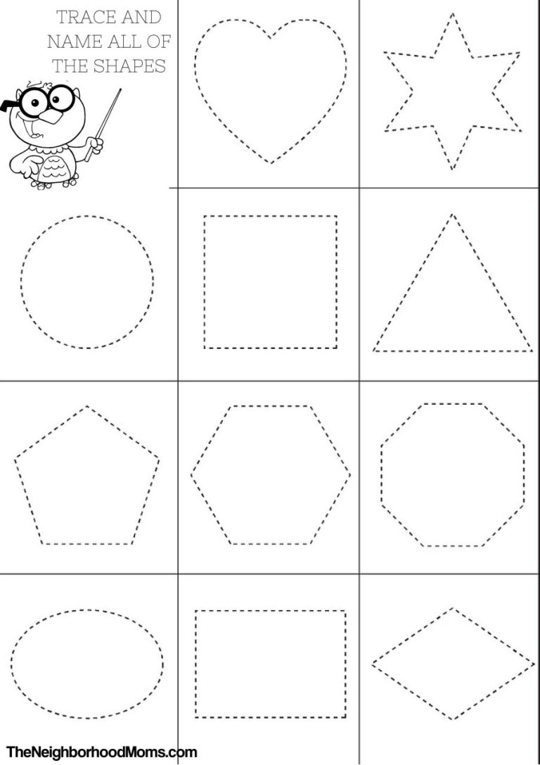 Shapes Coloring Pages For Preschoolers