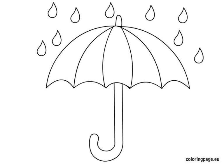 Umbrella Coloring Pages For Kids