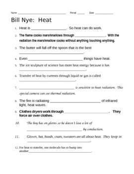 Bill Nye Energy Worksheet Answers