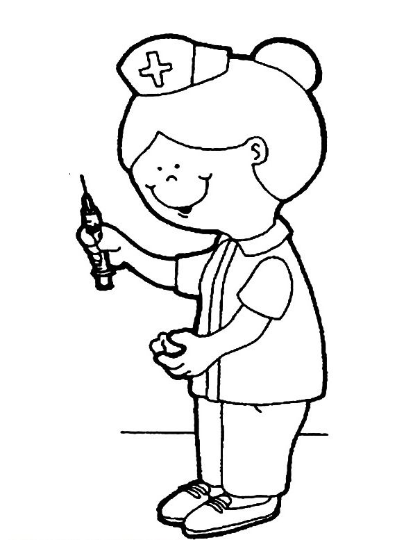 Nurse Coloring Pages For Kids