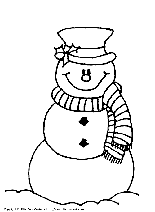 Frosty The Snowman Face Coloring Pages