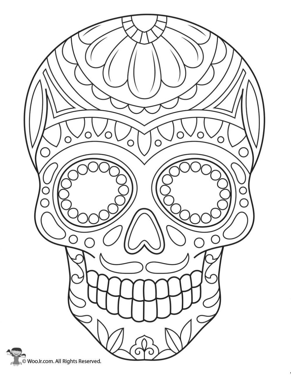Skull Coloring Sheets