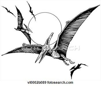 Realistic Pterodactyl Coloring Page