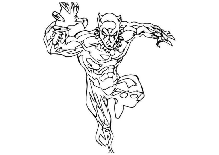 Kids Black Panther Coloring Pages