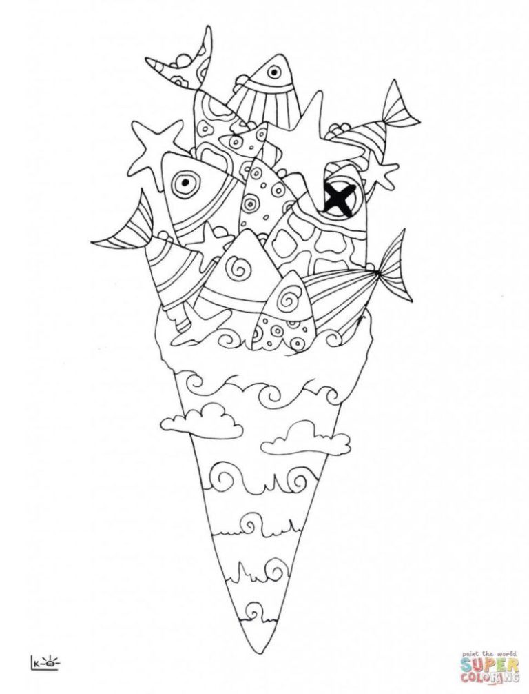 Printable Snow Cone Coloring Pages
