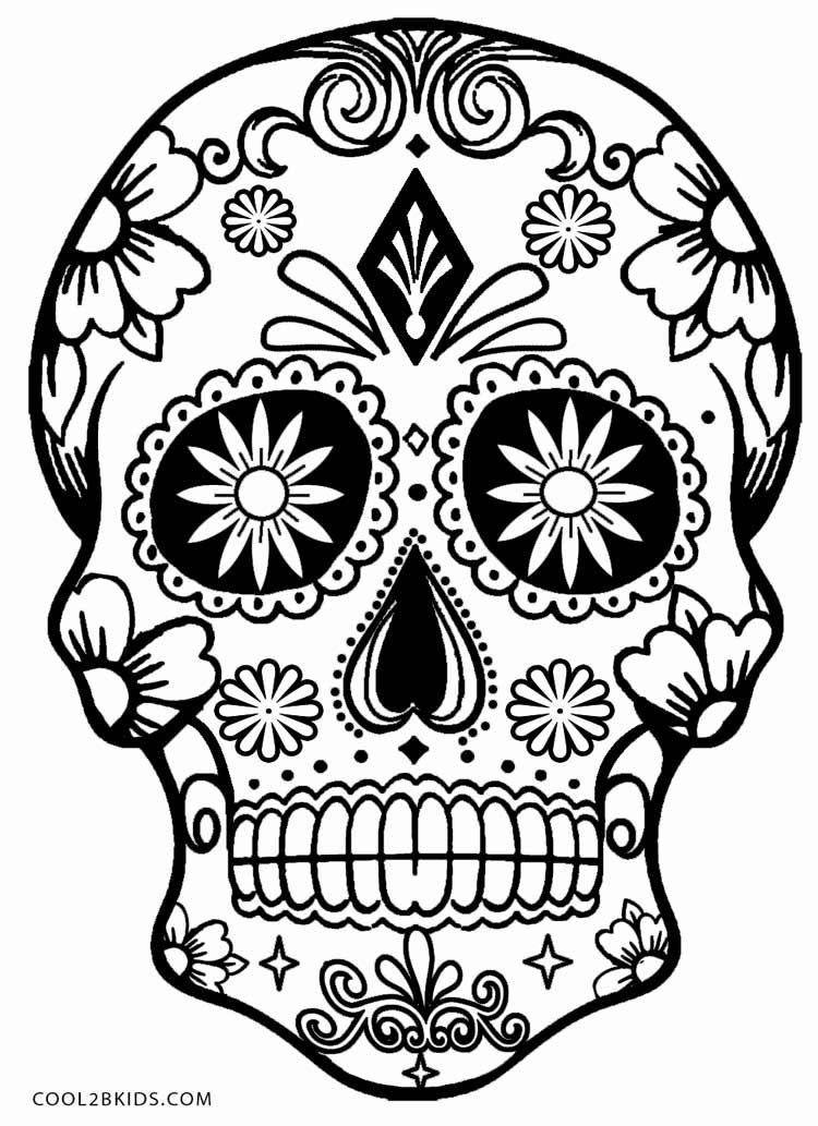 Skull Colouring Pages For Adults