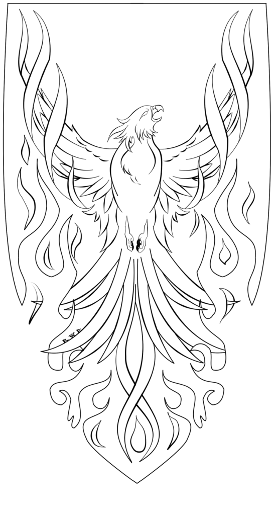 Mythical Phoenix Coloring Pages