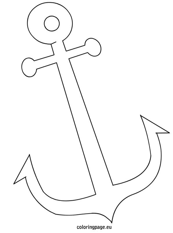 Cute Anchor Coloring Page