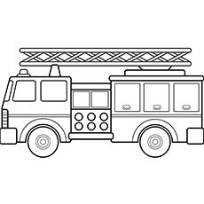 Fire Truck Coloring Page Free