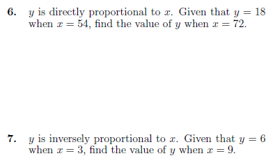 Direct And Inverse Proportion Word Problems Worksheet Pdf
