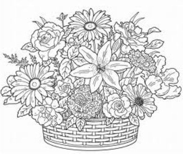 Free Online Coloring Pages For Adults Flowers