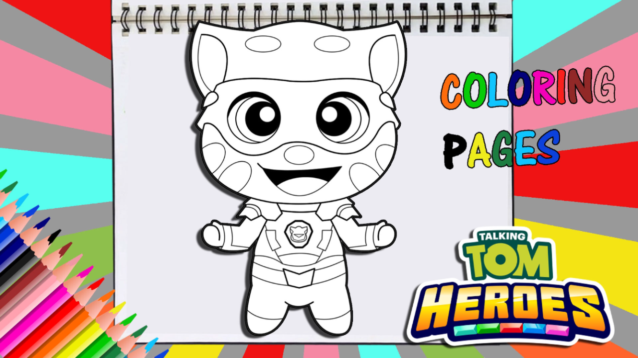 Coloring Book Talking Tom Coloring Pages