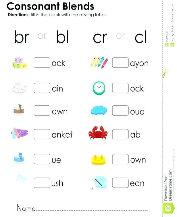 Grade 2 Free Consonant Blends Worksheets