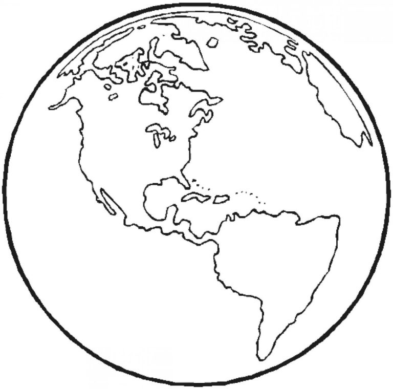 Earth Coloring Template
