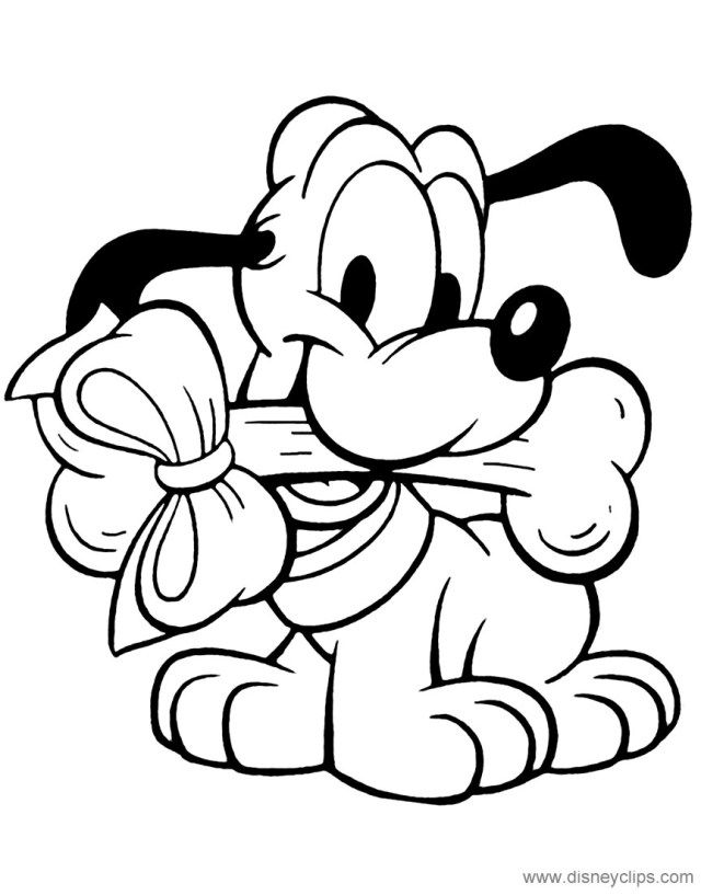 Mickey Mouse Pluto Coloring Pages