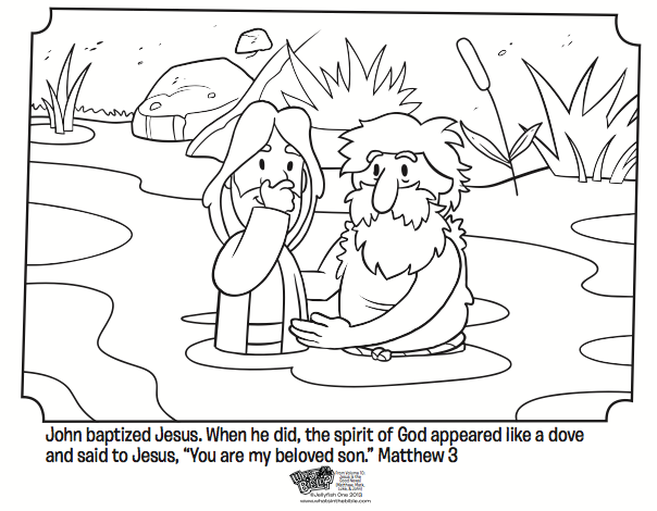Jesus And John The Baptist Coloring Page