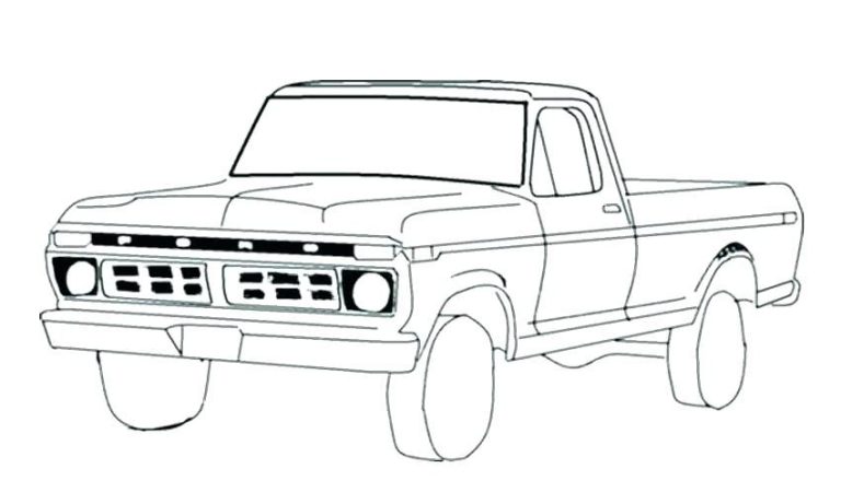 Pickup Truck Tow Truck Coloring Pages