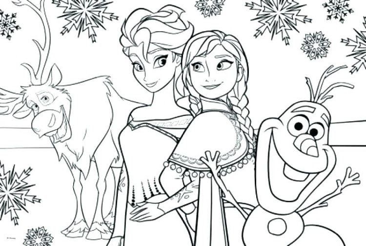 Full Size Frozen Coloring Pages Free