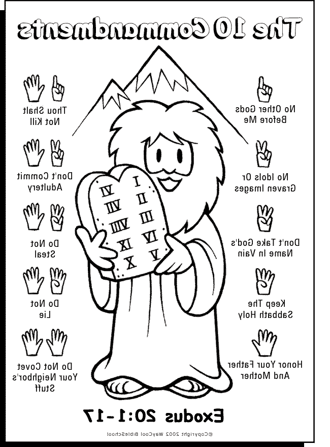 Bible Story Printables Ten Commandments