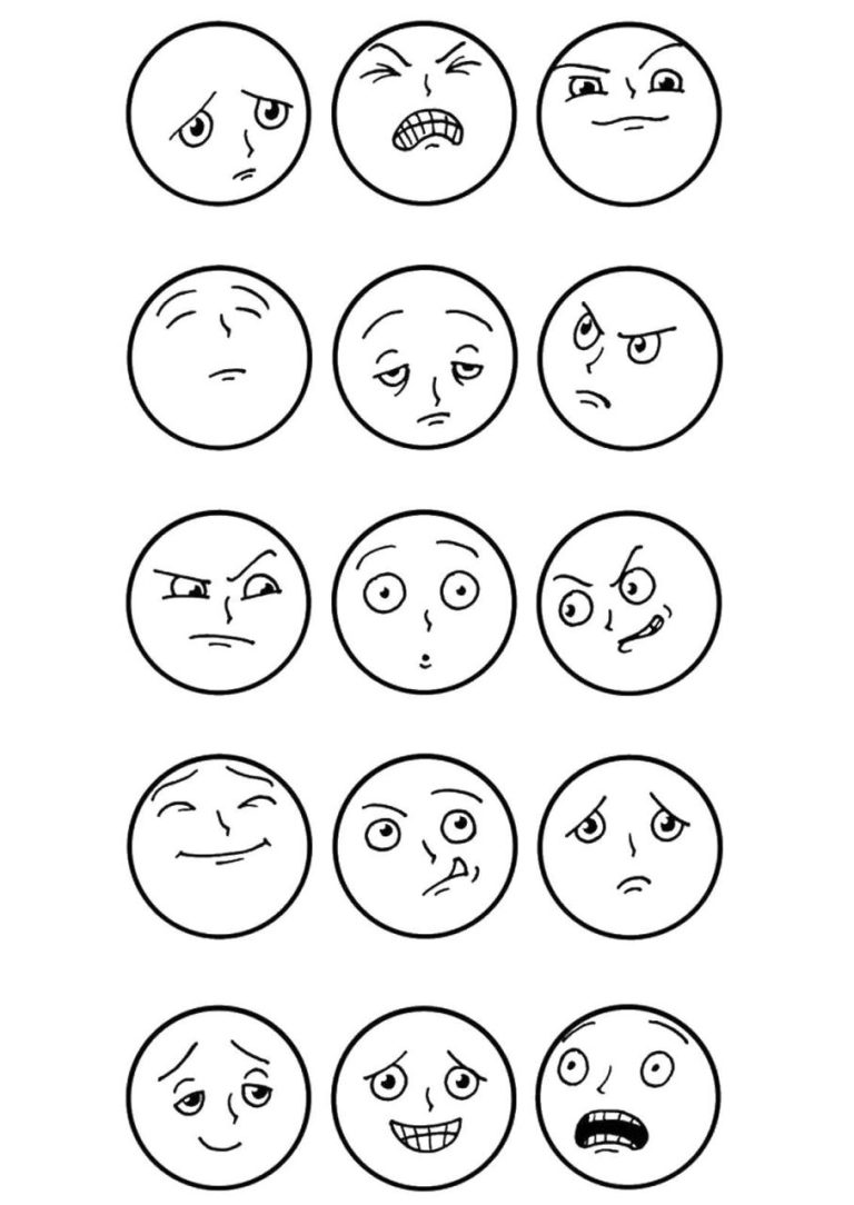 Emotions Coloring Pages Pdf