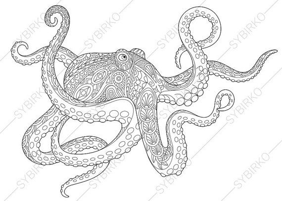 Octopus Coloring Page Pdf