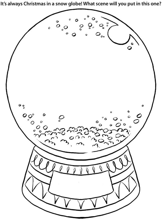 Empty Snow Globe Coloring Page